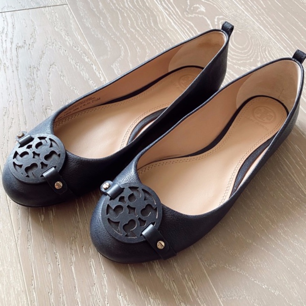 Tory Burch Mini Miller Navy Ballet Flat